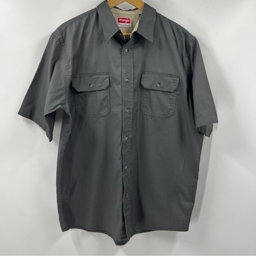 Wrangler Premium Quality Work Shirt Relaxed Fit Double Front Pocket Men‎ Large